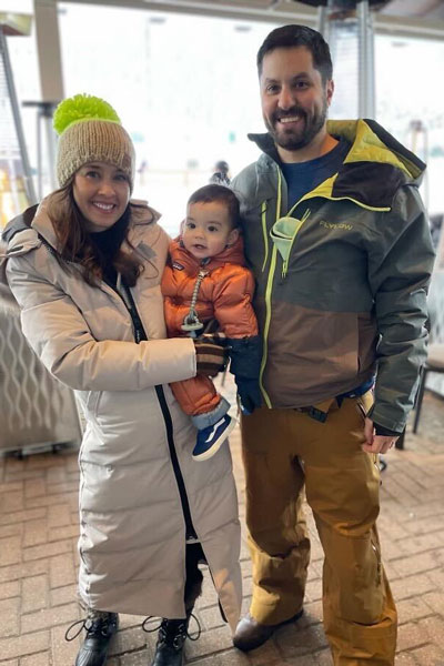Andrea Swope Family Andrea Johnson Swope with husband and son