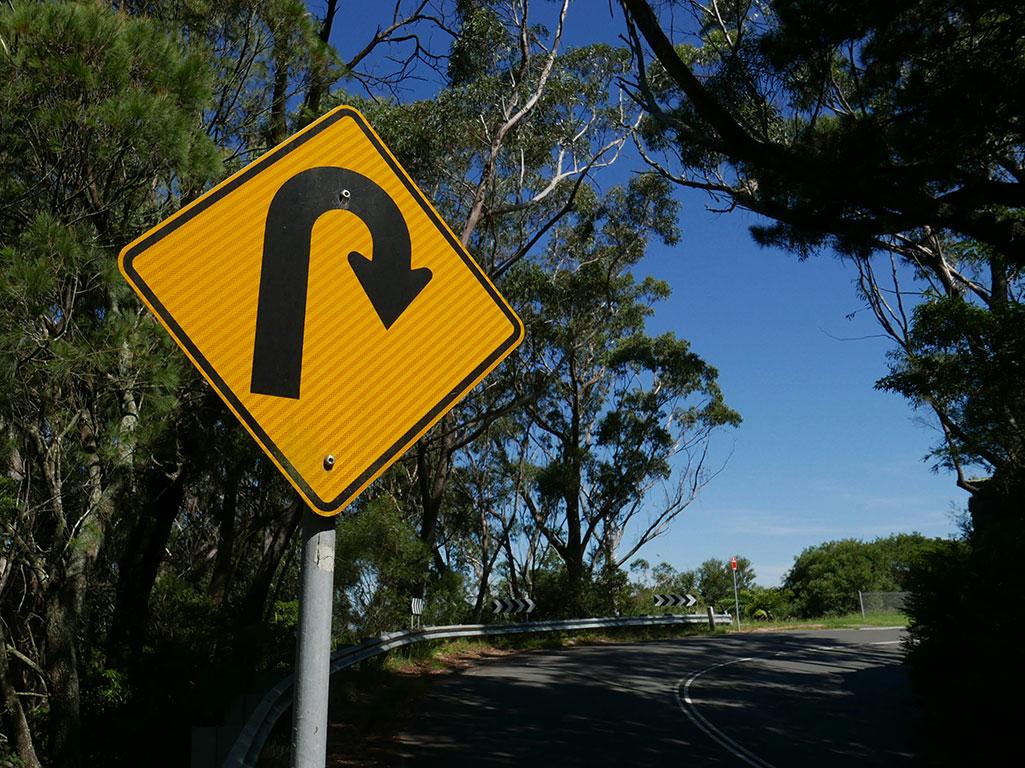 U-turn sign